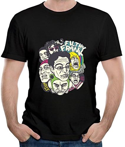 FOURROUNI Men's Filthy Four Frank Pink-Guy T-Shirt Black Medium