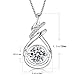 VAN RORSI&MO 2.0 ct Necklaces for Women ''Love you Forever'' Cubic Zirconia Sterling Silver Pendant Necklace, 18''