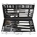 Mockins Stainless Steel 19 Piece BBQ Grill Tool Set Includes A Variation of Heavy Duty Barbecue Grilling Utensils with an Aluminum Carrying & Storage Case Set Christmas Gifts