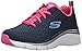 Skechers Sport Women's Fashion Fit Statement Piece Fashion Sneaker,Navy/Hot Pink,7.5 M US