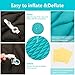 Naturalife Easy-Inflating Sleeping Pad for Camping, Backpacking & Hiking, Blue-Green Top and Black Bottom