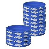 Blue Orchards Shark Kids' Wristbands (12), Shark Party Supplies, Kids' Wearables, Birthday Favors