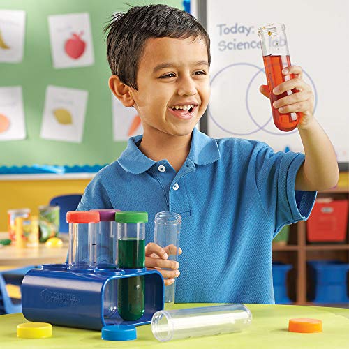 Learning Resources Primary Science Jumbo Test Tubes with Stand, Set of