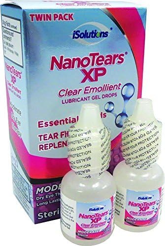 NanoTears XP Clear Emollient Lubricant Gel Eye Drops, Two 10ml bottles by NanoTears