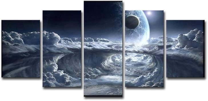 Planeta del espacio exterior, 5 juegos de pinturas, impresión HD