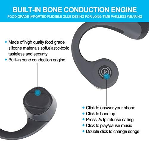GlobalCrown Casque Conduction Osseuse Bluetooth,Ecouteurs Conduction osseuse sans Fil Oreillette Bluetooth avec Microphone HD pour l'écoute du Sport Cyclisme Courir Gym (5 Heures de Temps de Jeu) - Urban Elec GlobalCrown Casque Conduction Osseuse Bluetooth,Ecouteurs Conduction osseuse sans Fil Oreillette Bluetooth avec Microphone HD pour l'écoute du Sport Cyclisme Courir Gym (5 Heures de Temps de Jeu)