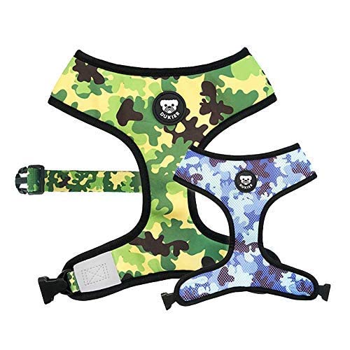 DUKIER - Reversible Dog Harness, Anti-Pull Breathable Reflective Pet Vest Neoprene Mesh, Camo Design, Size XS — image 1