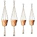 Mkono Plant Hangers Indoor Hanging Planter Jute Rope Basket Flower Pot Holder for Indoor Outdoor, 4 Pack, 41 Inch and 48 Inch