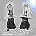 Kensun 6000k H4 (Hb2) Hi/Lo HID Bi-Xenon Bulb (1 Pair Diamond Blue Color) and Colors