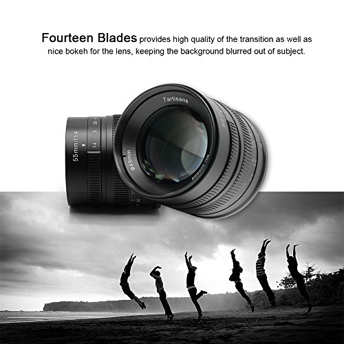 7artisans 55mm F1.4 APS-C manuel objectif fixe pour Fuji X Mount Caméras X-A1 X-a10 X-A2 X-a3 X-at X-M1 XM2 X-T1 X-T10 X-t2 X-t20 X-Pro1 X-pro2 X-E1 X-E2 X-E2s - Image 6