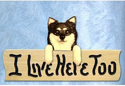 Amazon Com Michael Park Chihuahua I Live Here Too Oak Finish