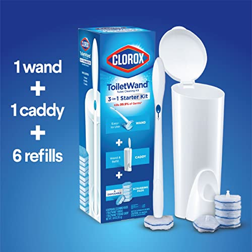 Clorox ToiletWand Disposable Toilet Cleaning Kit, Toilet Brush, Toilet