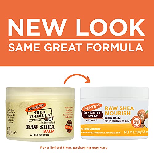 PALMER’S SHEA BUTTER FORMULA RAW AFRICAN SHEA BUTTER BALM, NOURISHING BODY MOISTURIZER FOR ROUGH, DRY SKIN, 7.25 OUNCES