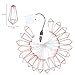 OMIKA 20 LED Rose Gold Geometric Fairy Lights - USB & Battery Powered, Boho Metal Cage Bedroom String Lights for Wedding Decorations Party Indoor Patio Camping Wall Decor, 10 Ft/3m