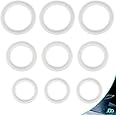 Romi Silicone Penis Cock Ring for Men 9 PCS Delay Head Glans Ring Set Testicles Stimulates Erection Pleasure Enhancing Male Masturbation (3 Sizes)