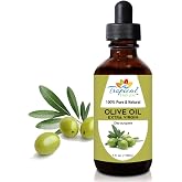 Tropical Holistic Extra Virgin Olive Oil for Skin, Hair, Face &amp; Body, 4 oz | Organically Sourced, Cold pressed, unrefined, single ingredient. Glass dropper bottle for drop-by-drop control