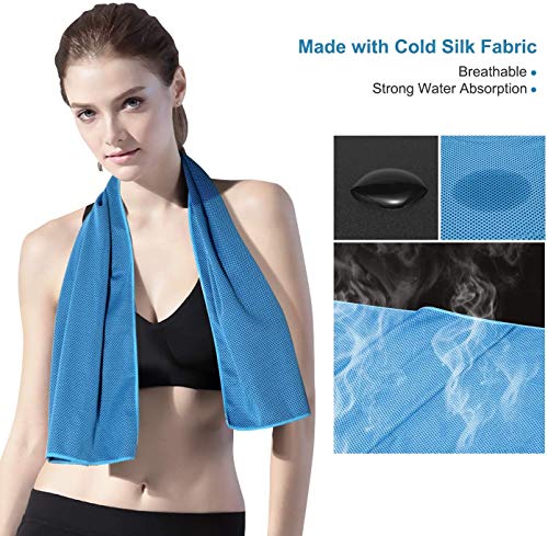 iTrunk Koeldoek, super absorberende zweetdoek voor onmiddellijke koeling, ijskoude sporthanddoek voor yoga, reizen… - Image 4