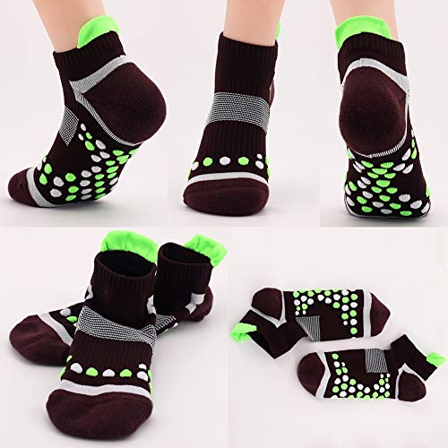 Copper Ion Infused Cushioned Ankle Tab Socks Running Compression Arch