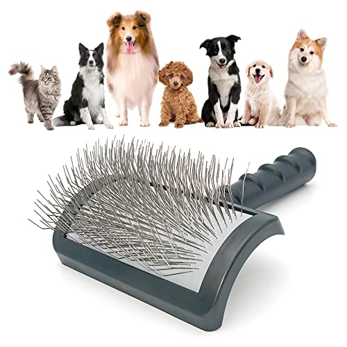 Extra Long Wire Pin Big Dog Slicker Brush, Grooming Pin Brush for Cat