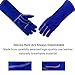 KIM YUAN Extreme Heat/Fire Resistant Gloves Leather with Kevlar Stitching, Mitts Perfect for Welding/Oven/Grill/BBQ/Mig/Fireplace/Stove/Pot Holder/Tig Welder/Animal Handling, (14in-blue)