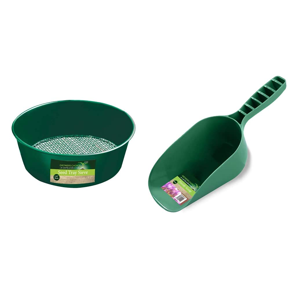 Bosmere Garden Care Seed Tray Sieve, N336 & Handy Scoop, Green, K120