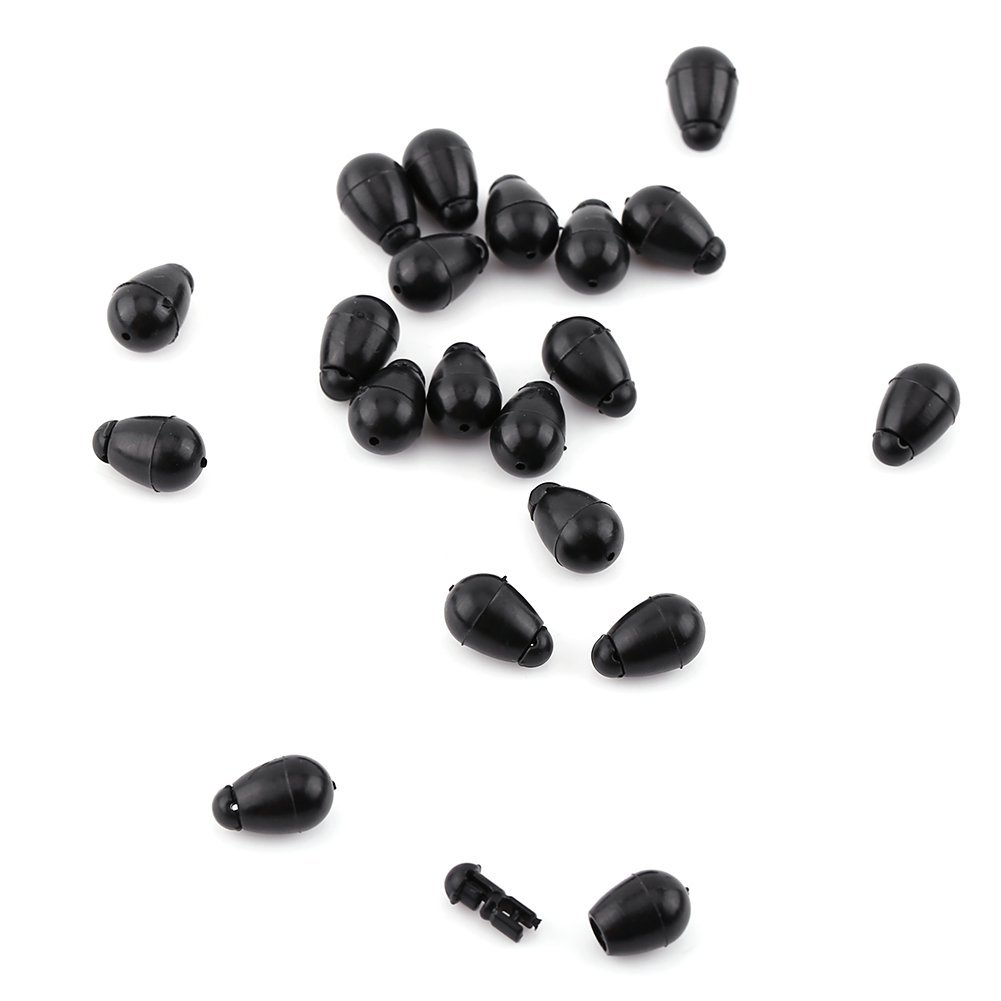 20pcs Fishing Connector Beads Carp Feeder Rigs Buffer Hook Connector (11mm)