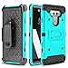 LG V20 Case, Zenic Shock Resistant Hybrid Tri-Layer Armor Defender Protector Case Cover with Belt Swivel Clip and Kickstand for LG V20 All Carriers (Green)