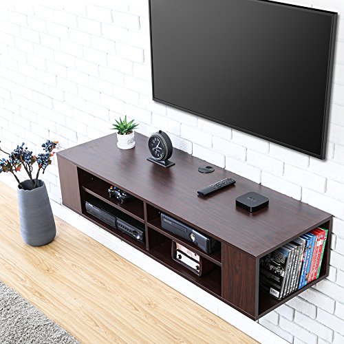 FITUEYES Floating TV Shelf Wall Mounted Entertainment Center Media Console for AV Receiver/Xbox