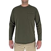 Iron & Haft Men’s Long Sleeve Pocket Work Tee, Lightweight & Breathable Pullover Shirt for Men, Casual Crewneck T-Shirt