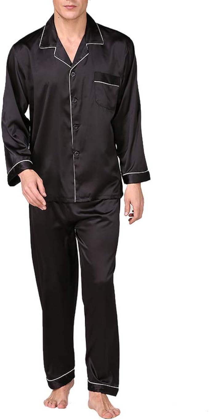 Pyjama homme soie noir Clearance