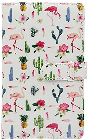 QUEEN3C 96 Pockets Mini Photo Album for Fujifilm Instax Mini Camera, Polaroid Snap, Z2300, SocialMatic Instant Cameras & Zip Instant Printer. (96 Pockets, Flamingo White)