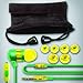 GOgroove AudiOHM HF Earbud Headphones with Mic, Deep Bass, & Comfortable Ear Gels (Green & Gold) in-Ear Earphones Featuring Noise Isolating Design, Durable Alloy Driver Housing, Ergonomic Angled Fit