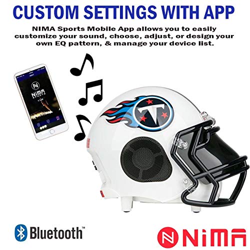 NIMA Portable Bluetooth Speaker, [Officially Licensed by NFL] NFL Football Helmet Small Stereo Speaker with Built-in-Mic, Hands-Free Call, AUX, Built-in-Subwoofer, HD Sound and Bass -Titans - Thumbnail 2