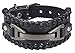 Hamoery Men Leather Bracelet Punk Braided Rope Alloy Bracelet Bangle Wristband