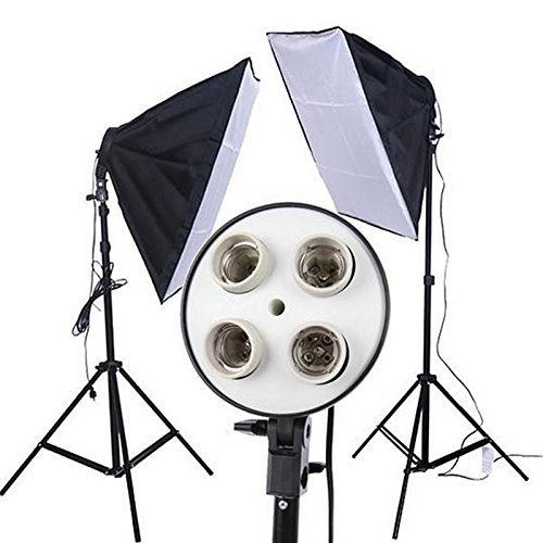 5070cm Photo Studio Digital Video Lighting Photography Softbox 4 light Head Light