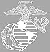 Large White USMC Eagle Globe and Anchor Vinyl Decal