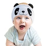 Kids Headphones, Volume Limiting with Ultra Thin Adjustable Speakers Soft Children Fleece Headband Toddler Headphones for Home and Travel - Panda