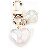 SHTALHST Heart Keychain for Women Elegant Metal Key Ring Romantic Accessory for Keys Purse & Special Gifts