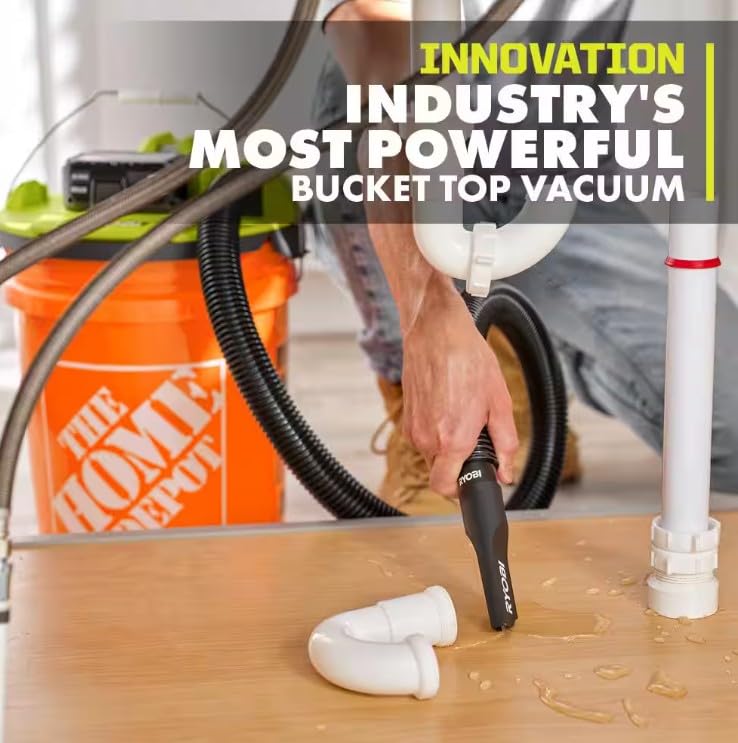 RYOBI ONE+ 18V Cordless 5 Gal. Wet/Dry Vacuum Kit with 1-1/4 in. photo 3
