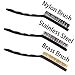 6 pieces Scratch Brush (Stainless Steel + Brass + Nylon) with 2 sizes