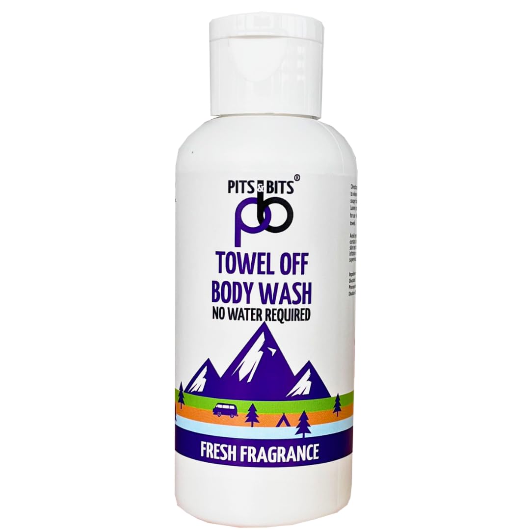 Pits And Bits Rinse Free Body Wash, Fresh Fragrance, No Additional Water Or Rinsing Required 100ml
