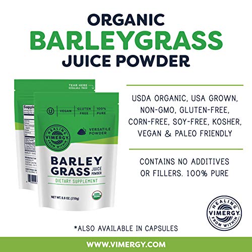 Vimergy USDA Organic Barleygrass Juice Powder (250g) X 2 Bags