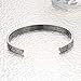 KEPKGO Whenever You Feel Overwhelmed Remember Whose Daughter Bracelet Stainless Steel Jewelry Inspirational for Girls Women Personalized Gift Engraved Cuff Bangle for Mom Daughter Teen Girls Gift (Silver)