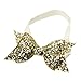 Baby Girls Glitter Sequins Hairband Bow Headband Hair Accessories(Gold)