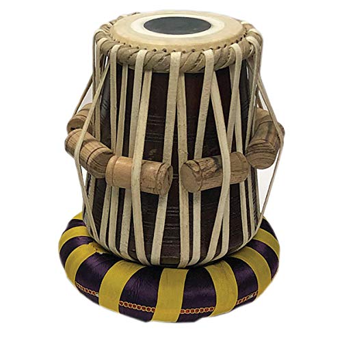 Satnam Steel Bayan Hand Crafted Professional Steel Tabla Drum Set for Student and Beginners with Tabla Set Gig Bag | Tabla Set Hammer | Tabla Set - Music Book | Tabla Cushions & Cover - Made in India - Thumbnail 3