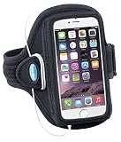 Armband for iPhone 6, 6s, 7; Also for iPhone 5, 5s, 5c, SE with OtterBox Commuter Case - Great for Running, Sports & Workouts for Men & Women - Sweat-Resistant Design [Black]