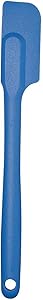 Mastrad Silicone Slim Spatula - Non-Stick Rubber Spatula - Soft Grip And Slender Design Great For Jars, Blenders, Small Containers and More (Blue)