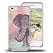 Viwell Case Compatible for iPhone 8 and iPhone 7 4.7-Inch, Soft Silicone Rubber TPU Bumper Cover Skin Case for iPhone 7/8 - The Aztec Color Elephants