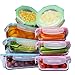 Elacra Glass Food Storage Containers Oven Safe Microwavable BPA-Free Spill Proof Airtight Lids (8 Pack)