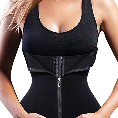 Waist Trainer Corset Training Waist Cincher for Women (L, Black)